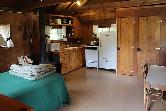 Woodchuck vacation cabin kitchen
