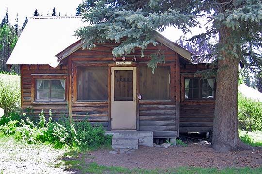 Chipmunk vacation cabin exterior