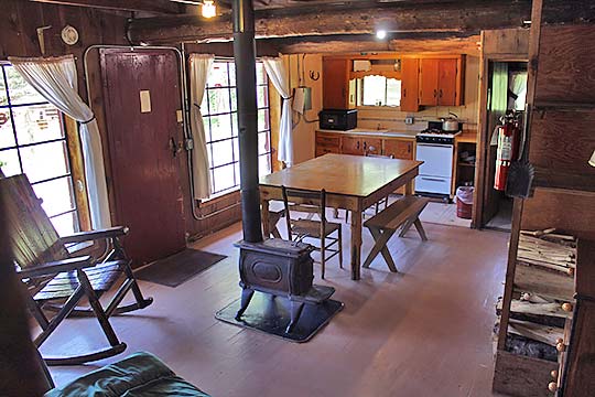 Hummingbird cabin kitchen
