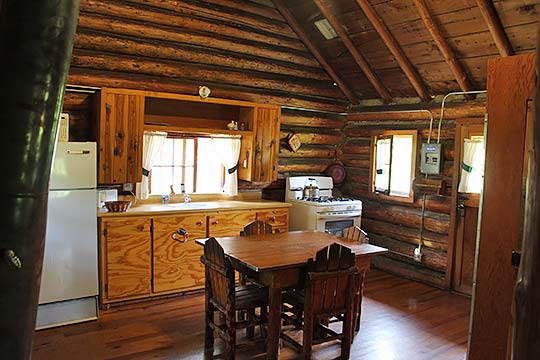 Wigwam cabin kitchen